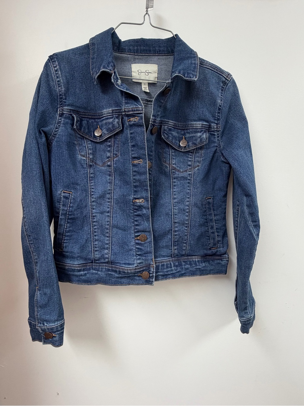 Jessica Simpson Dark Blue Denim Trucker Jacket